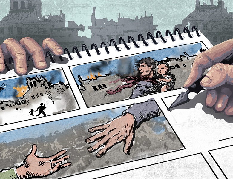 Комиксы, графические романы: романы, в котором сюжет передаётся через рисунок