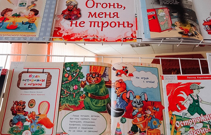 «Огонь, меня не тронь!»: книжная выставка